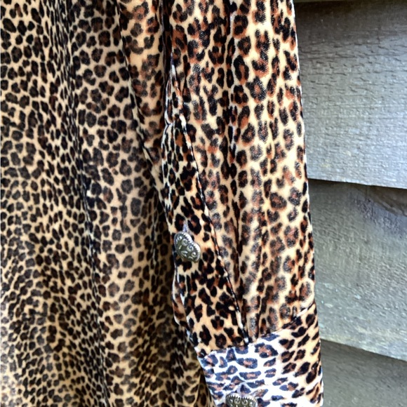 The Kooples Paris Leopard Print Button-Down Top, Size Medium (Euro Size 2) - Picture 6 of 7